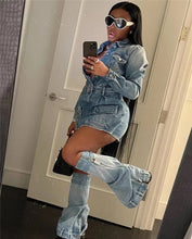 Load image into Gallery viewer, “Harley”Denim Dress Set
