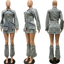 Load image into Gallery viewer, “Harley”Denim Dress Set
