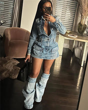 Load image into Gallery viewer, “Harley”Denim Dress Set
