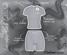 Load image into Gallery viewer, “Platinum gray” SHORT LOUNGEWEAR SET

