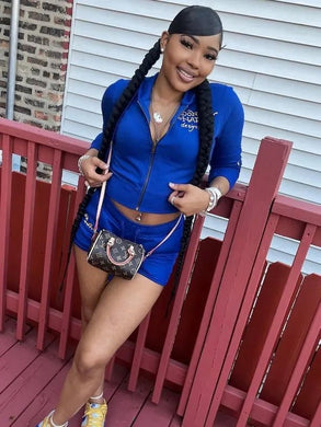 Blue Hardy Girl Short Set - Certified Barb Collection